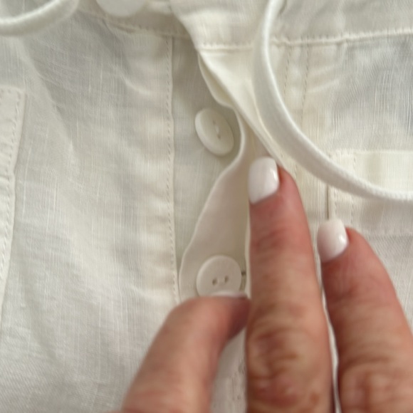 BNWT VINCE WHITE LINEN PANTS - Picture 4 of 6